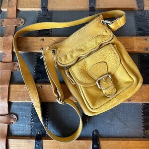 Anthropologie vintage yellow Tano crossbody bag